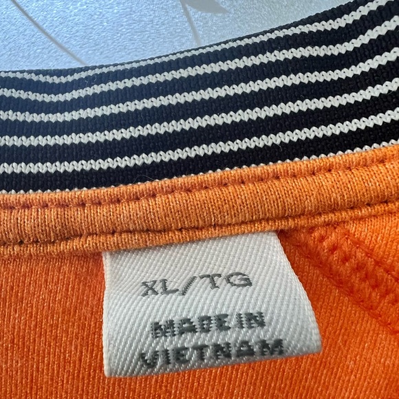 Cutter and Buck CB Drytec XL long sleeve 1/4 zip pullover sweatshirt. Orange - Picture 4 of 8